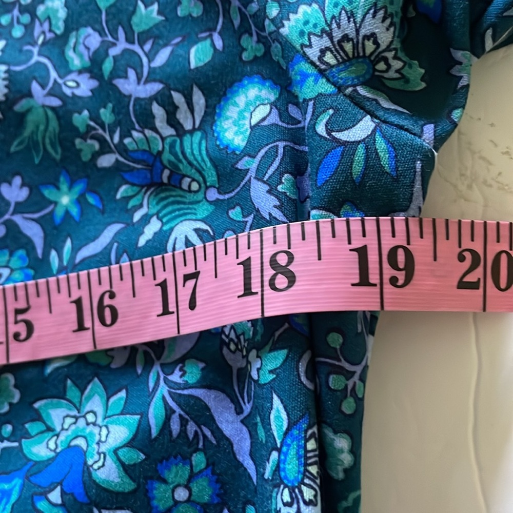Lands End Floral Scoop Neck Long Sleeve A-Line Dress Size Medium - Picture 9 of 10